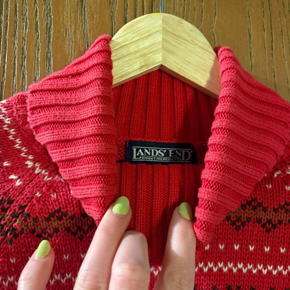 Vintage Lands End Holiday Sweater - Picture 2 of 2